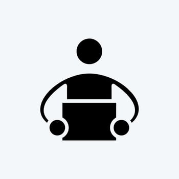 Icon Courier. suitable for education symbol. glyph style. simple design editable. design template vector. simple illustration vector