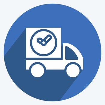 Icon Fast Shipping. suitable for education symbol. long shadow style. simple design editable. design template vector. simple illustration vector