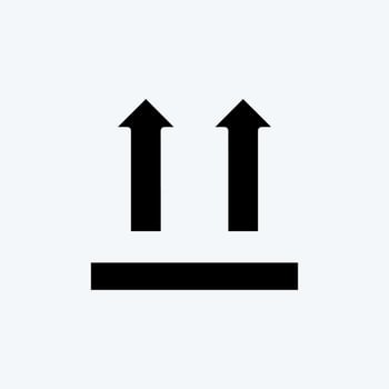 Icon This Side Up. suitable for education symbol. glyph style. simple design editable. design template vector. simple illustration vector