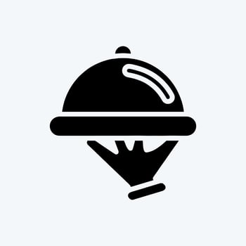 Icon Food Delivery. suitable for education symbol. glyph style. simple design editable. design template vector. simple illustration vector