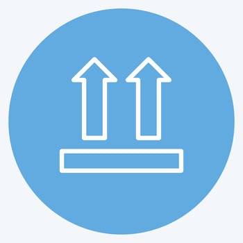 Icon This Side Up. suitable for education symbol. blue eyes style. simple design editable. design template vector. simple illustration vector