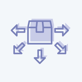 Icon Distribution. suitable for education symbol. two tone style. simple design editable. design template vector. simple illustration vector