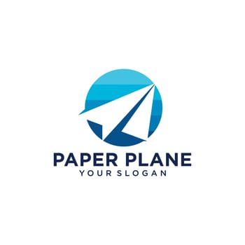 Paper Airplane Travel Logo Design Inspiration vector