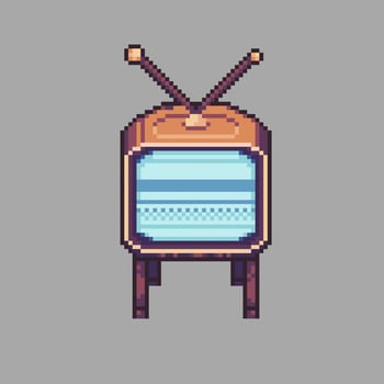 TV Pixel Art vector illustration design for game development