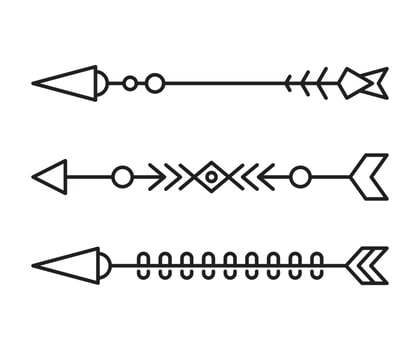 decorative arrows set vector