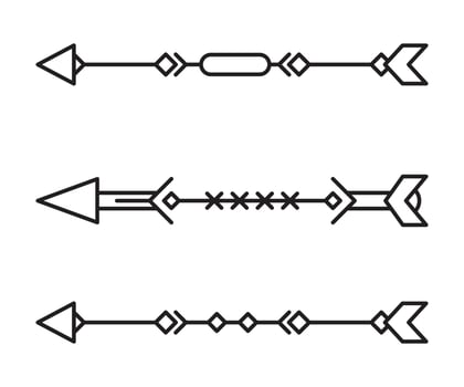 arrows decoration line art illustration vector