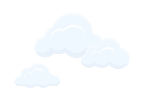 set of cartoon cloud collection vector