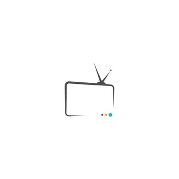 TV icon logo design illustration template vector