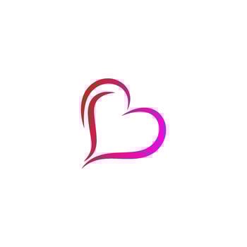 Love icon logo illustration design template vector