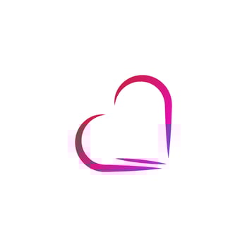 Love icon logo illustration design template vector