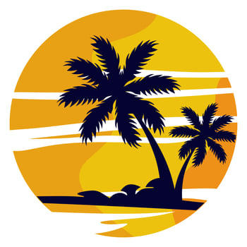 Summer holiday in the beach vector