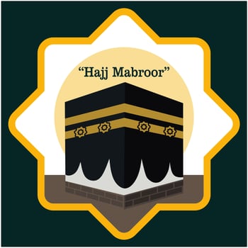 Haji mabroor islamic vector