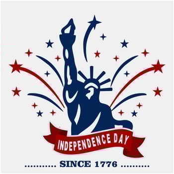 4th july independence american vector