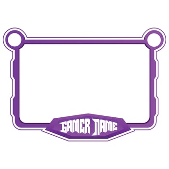 Beautiful girly purple and black gradient color gaming overlay for live gaming streamers. Live Streamer overlay vector illustration with purple and black color. Digital girly Gaming overlay.