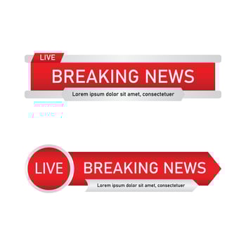 News lower third luxurious design for television channels. The rectangular and round shape news channel vector design. The metallic color white and Red shade lower third for a news channel.