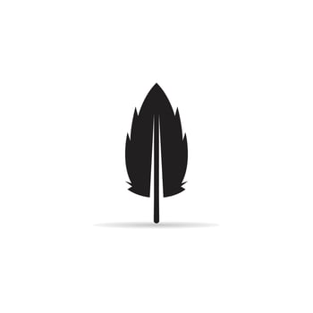 black feather vector illustration