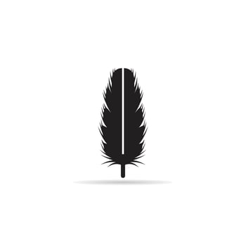 black feather icon vector illustration
