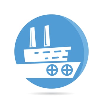 ferry ship icon in circle button illustration vector