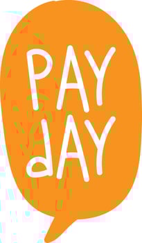 Payday Text in Cute Style vector