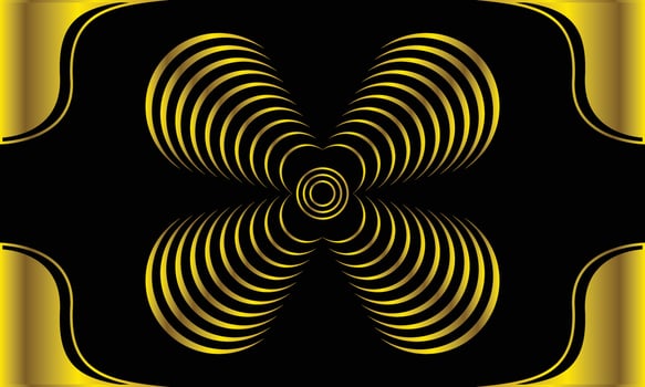 Golden spiral background template copy space for banner, poster, or landing page vector