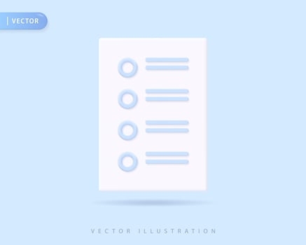 Realistic resume 3d icon design illustrations vector