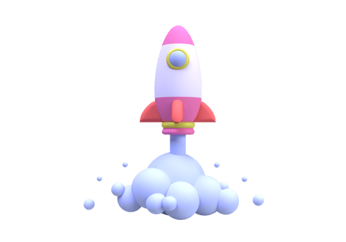 Rocket Launches or Space Ship concept illustration Landing page template for business idea concept background png