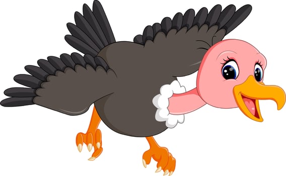 illustration of Vulture cartoon vector