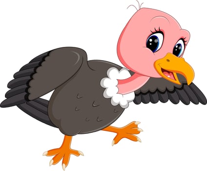 illustration of Vulture cartoon vector