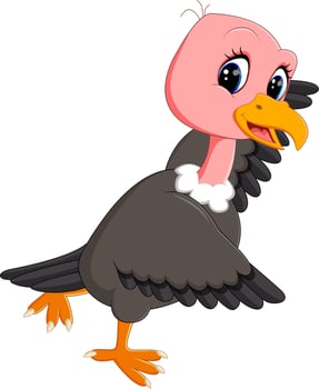 illustration of Vulture cartoon vector