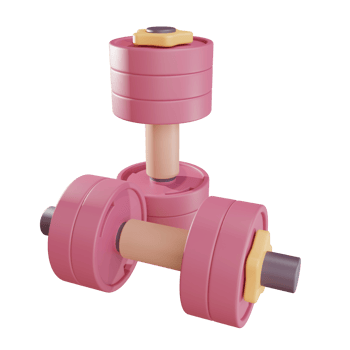 3d Dumbbell object with transparent background png