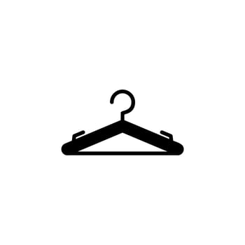 Clothes Hanger Solid Line Icon Vector Illustration Logo Template. Suitable For Many Purposes.