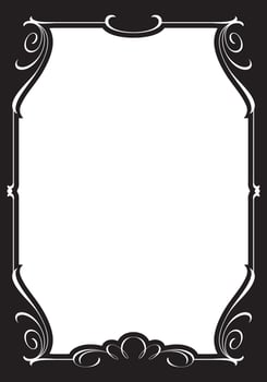 Decorative old-fashioned frame. vector