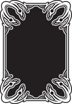 Border frame molding line deco vector label isolated