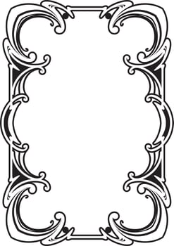 Border frame molding line deco vector label isolated