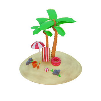 3D illustration object summer png