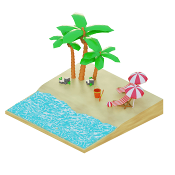 3D illustration object summer png