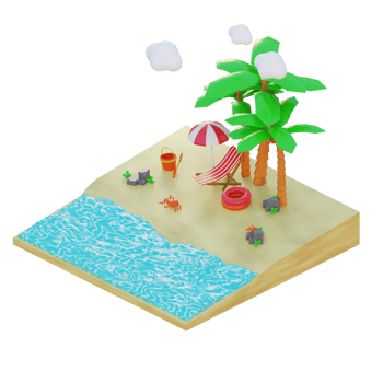 3D illustration object summer png