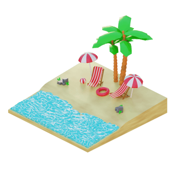 3D illustration object summer png