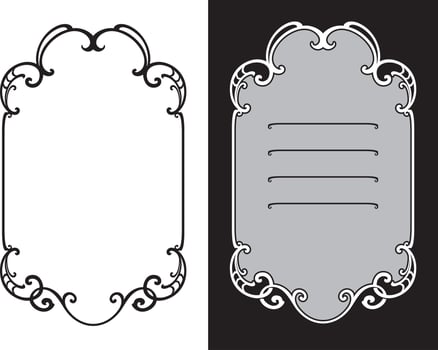 Decorative vintage frame in art nouveau style. Design element. Decoration. vector