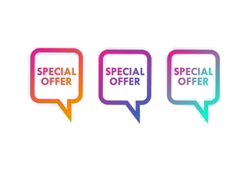 Special offer label for promotion product vector