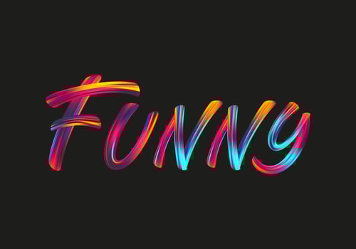 Funny lettering on black background vector