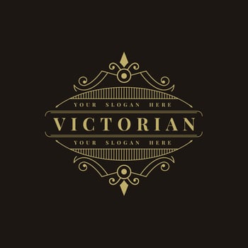 Elegant Vintage Ornament logo vector