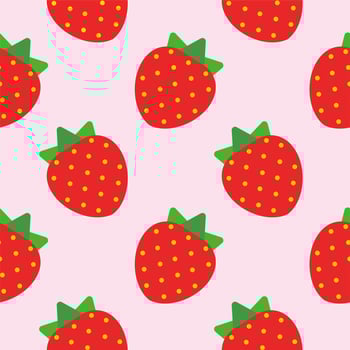 strawberry seamless pattern vector illustration