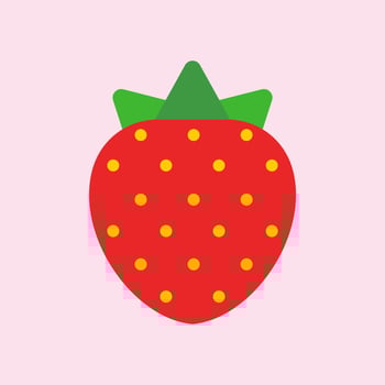 strawberry flat design vector illustration