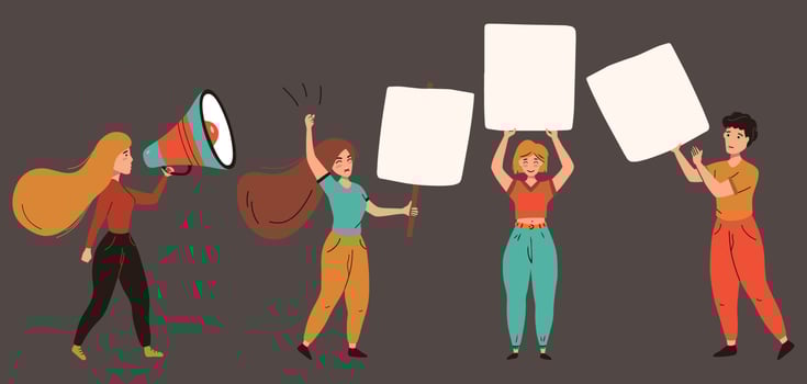 Activist group vector