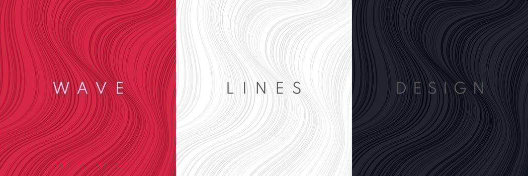 Set of abstract liquid dynamic red, white and black waves background. Fluid dark marble texture pattern collection design. Modern wavy line stripes texture. Luxury and elegant style. Vector EPS10