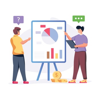 Trendy flat illustration of financial planning vector