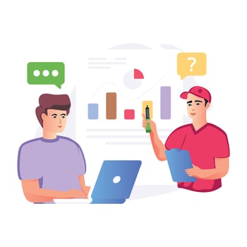 Trendy flat illustration of financial planning vector
