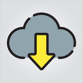Isolated Downloading Computer Component EPS 10 Premium Graphic vector