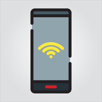 Isolated Smartphone EPS 10 Premium Graphic vector